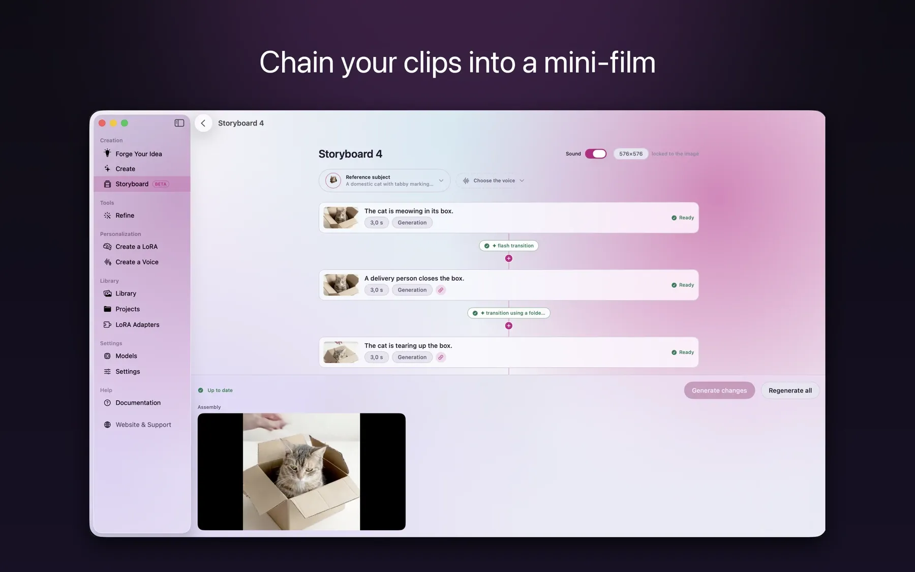 Chain your clips into a mini-film